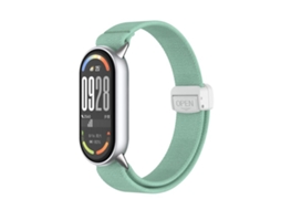 Bracelete para Xiaomi Smart Band 10/9/8 Nylon Elástico com Cabeça de Metal e Fivela Magnética Azul Marinho XIAOMOYU