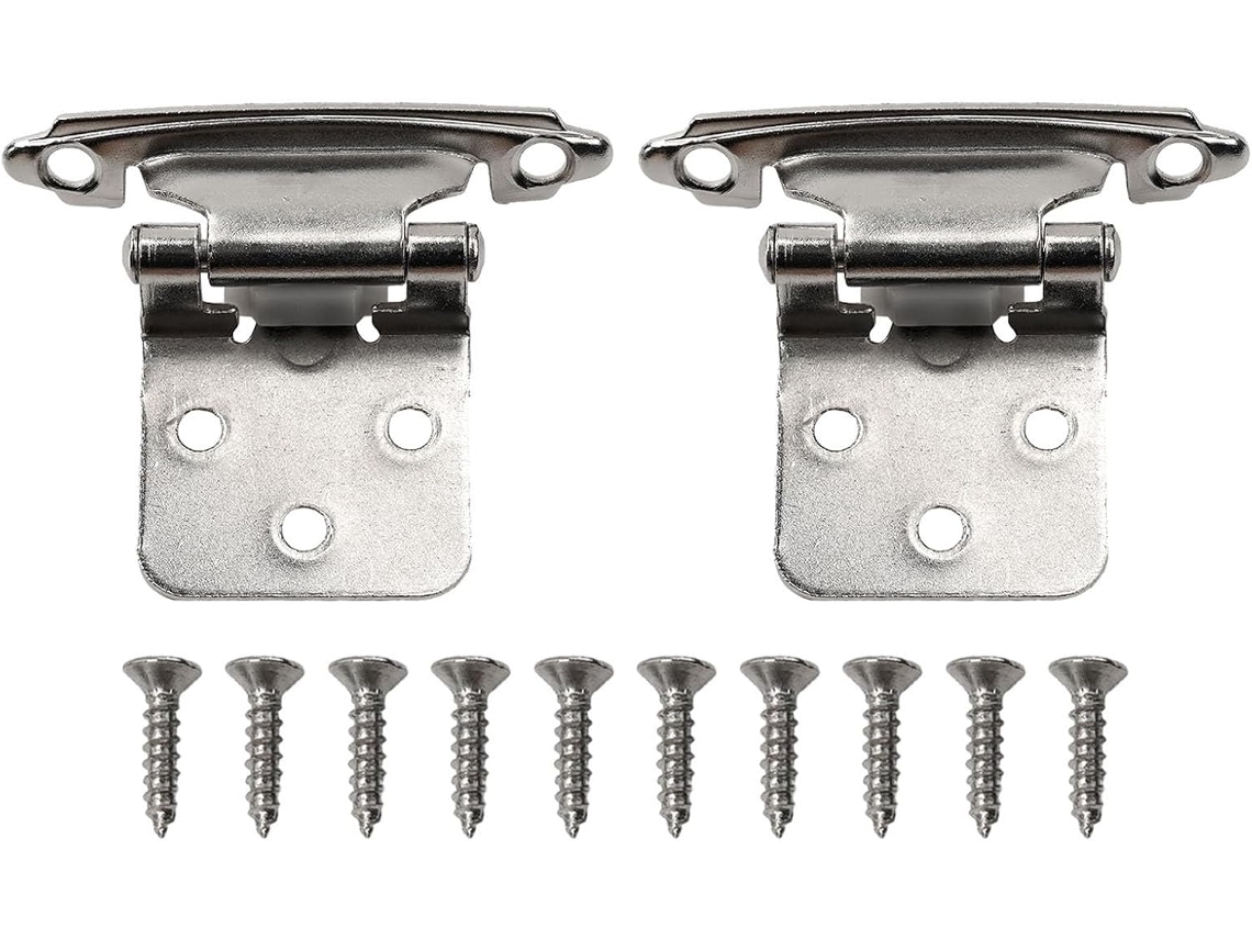 Conjunto De 2 Dobradiças Para Portas Armários Cozinha, Com Montagem Frontal, Fechamento Automático, Parafusos De Aço E