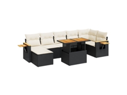 Garden Sofa Set, Garden Sofa Sets Vidaxl Preto Rattan / Vime (n/a)