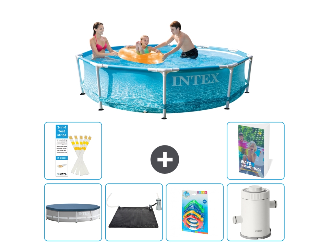 Piscina com Estrutura Redonda 305x76 Cm 5 peças S118 INTEX