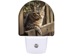 Luminária de parede para quarto, banheiro, corredor, cabeceira de cama, com design de gato, perto da Madeira, com sensor.