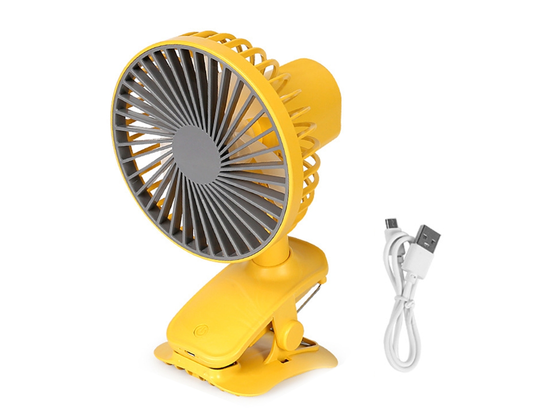 Ventilador de Mesa Primerox com Clip Usb Recarregável 3 Velocidades