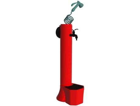 Fonte de Água SINED Fontana Tritone Pro Rossa (Vermelho - Polietileno HD - 25x33x99 cm)