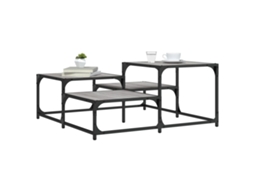 Vidaxl Mesa De Centro 87,5x87,5x40cm Derivados De Madeira Cinza Sonoma