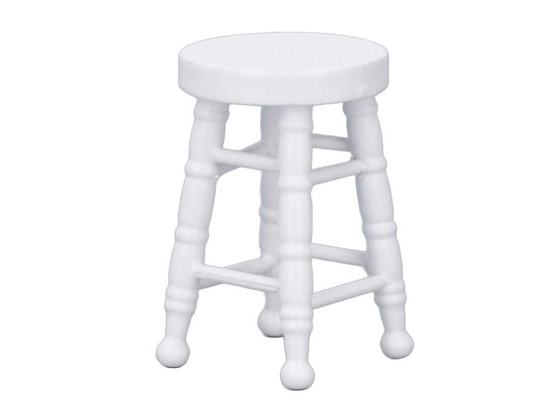 Silla Taburete De Muñecas Em Madeira Miniatura 1:12, Móvel Para Casa De Bonecas
