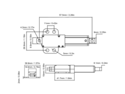 Atuador Linear Elétrico Mini 24v 10mm 20n