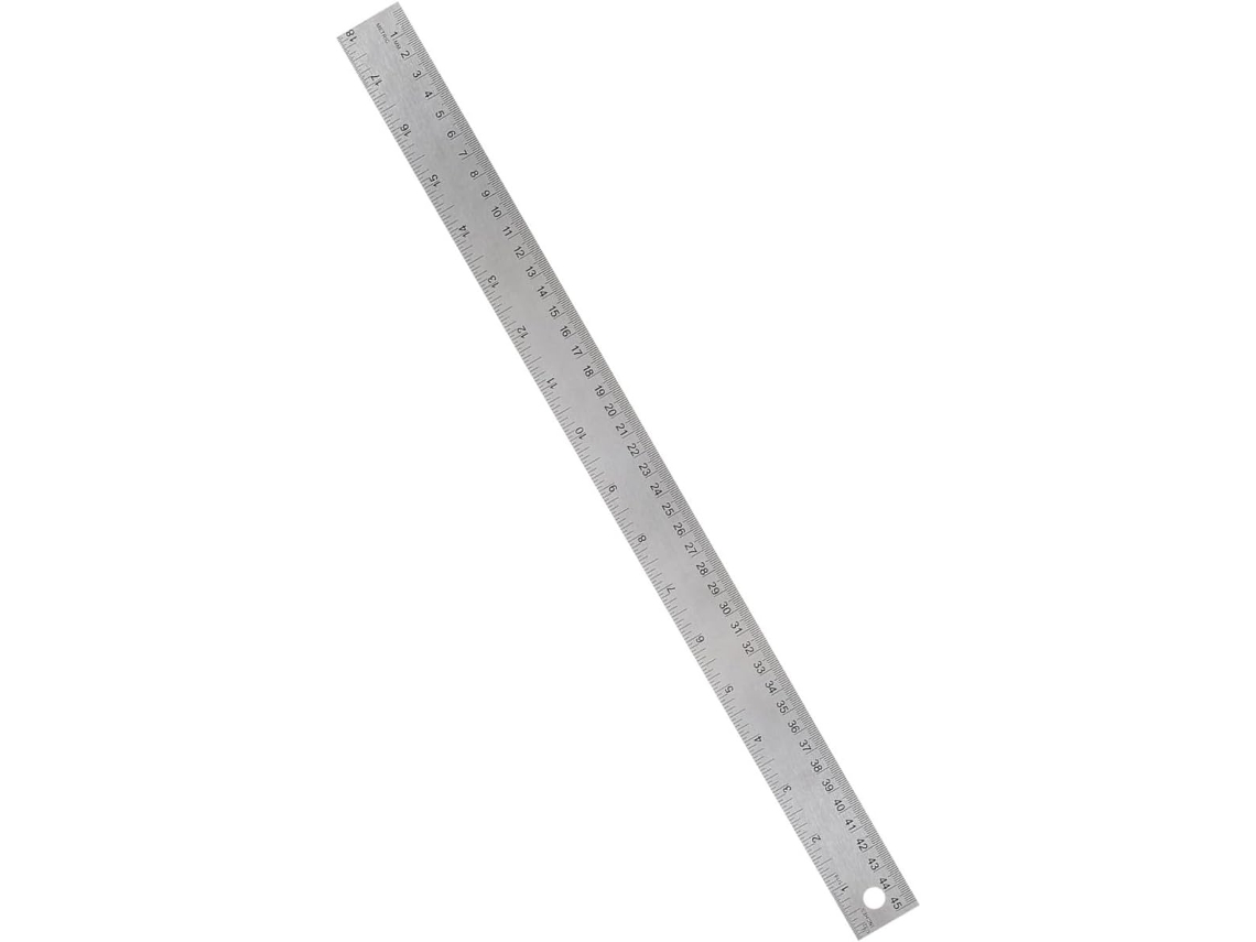 Lurelia Régua Metálica 45cm Com Base De Cortiça Para Marcenaria