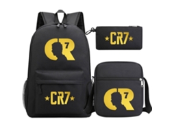 Mochila Conjunto De Três Peças Mochilas Escolares Cr7 Para Estudantes Aquaforge (07)