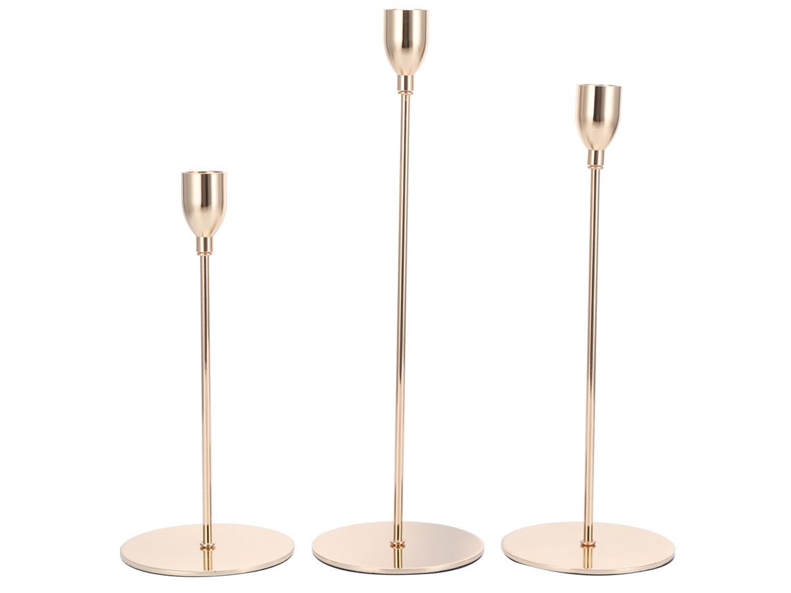 Porta velas de Ferro com Design Elegante para Decoração de Casa, Casamento e Mesa de Estar S/MARCA