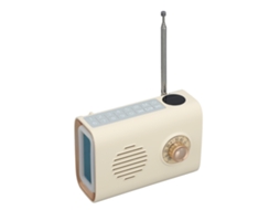 Primerox caixa de Som Bluetooth Solar Portátil Rádio com Luz Led Miniatura Bege