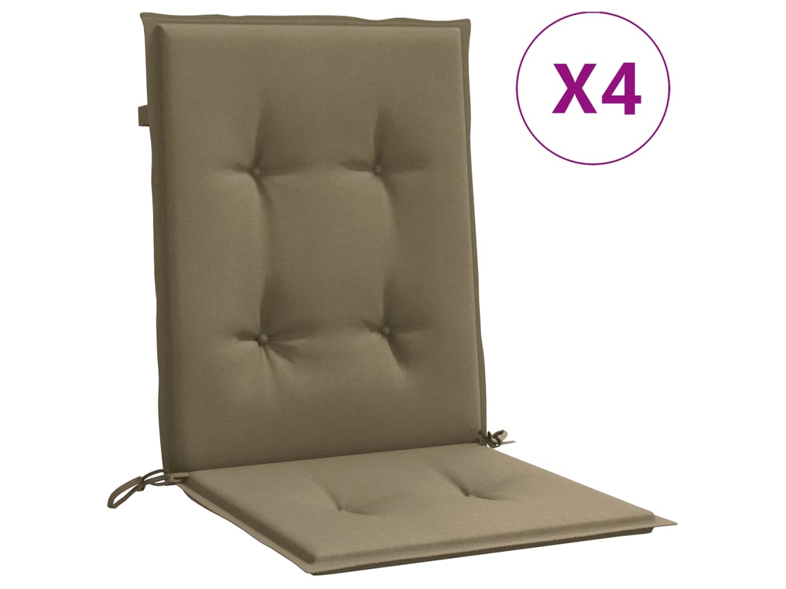 Lowback Chair Cushion, Lowback Chair Cushions Vidaxl Cinzento-acastanhado Tecido (100 X 50 X 4 Cm)