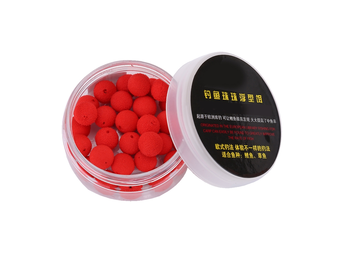 Isca Flutuante de Espuma para Pesca de Carpa Vermelha 12mm 30un