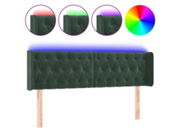 Led Headboard, Led Headboards Vidaxl Verde Veludo (147 X 16 X 78/88 Cm)