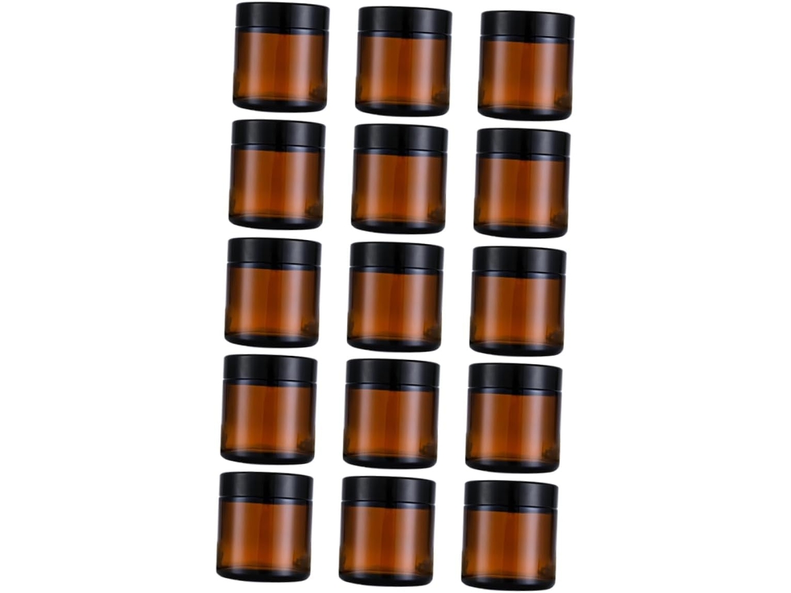 De 15 Frascos Vazios Para Creme Facial, Recipientes De Vidro Para Loção, Embalagem Para Uso Interno