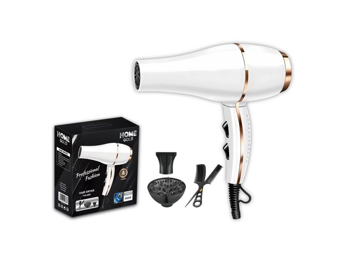 Secador De Cabelo - Td - 3000w - Iónico - 3 Modos De Calor - 2 Velocidades - Acessórios Incluídos