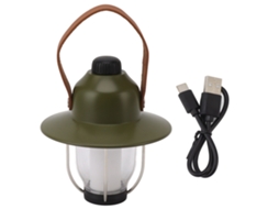 2026 lanterna de Camping com Design de Abacaxi, Carregamento Usb, Led de 3 Cores, Luz Portátil para Exterior Verde