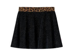 Saia Para Criança Com Cinta Leopardo Preto 128