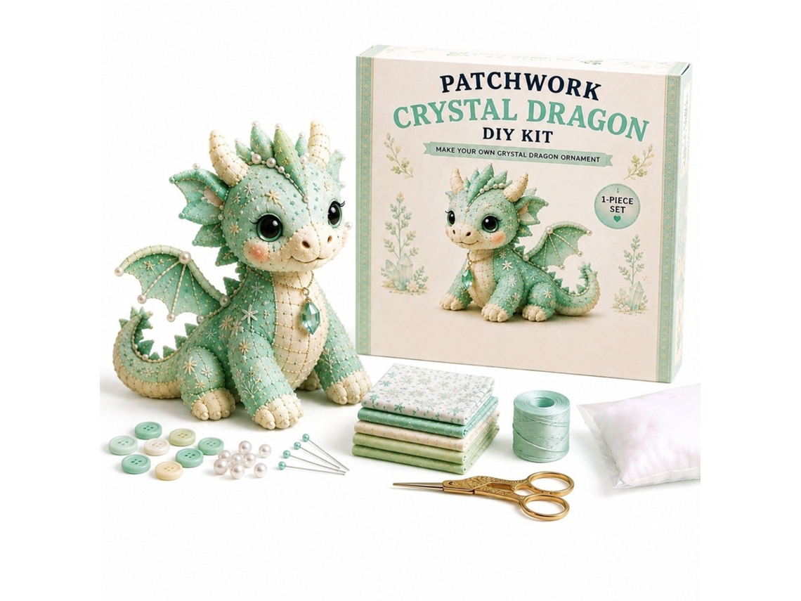 Kit De Costura E Patchwork (dragão Verde-cristal - Modelo 46)