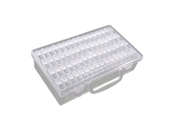 Caixa De Armazenamento Transparente Para Pintura Com Diamantes 64 Compartimentos Transparente Aquaforge