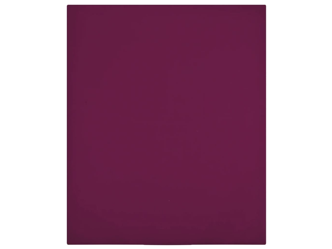 Vidaxl Lençóis Ajustáveis 2 Pcs 100x200 Cm Algodão Jersey Bordô