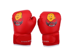 Luvas De Boxe Para Crianças Muay Thai Luta Treino Soco Kickboxing Grappling Saco De Areia Vermelho