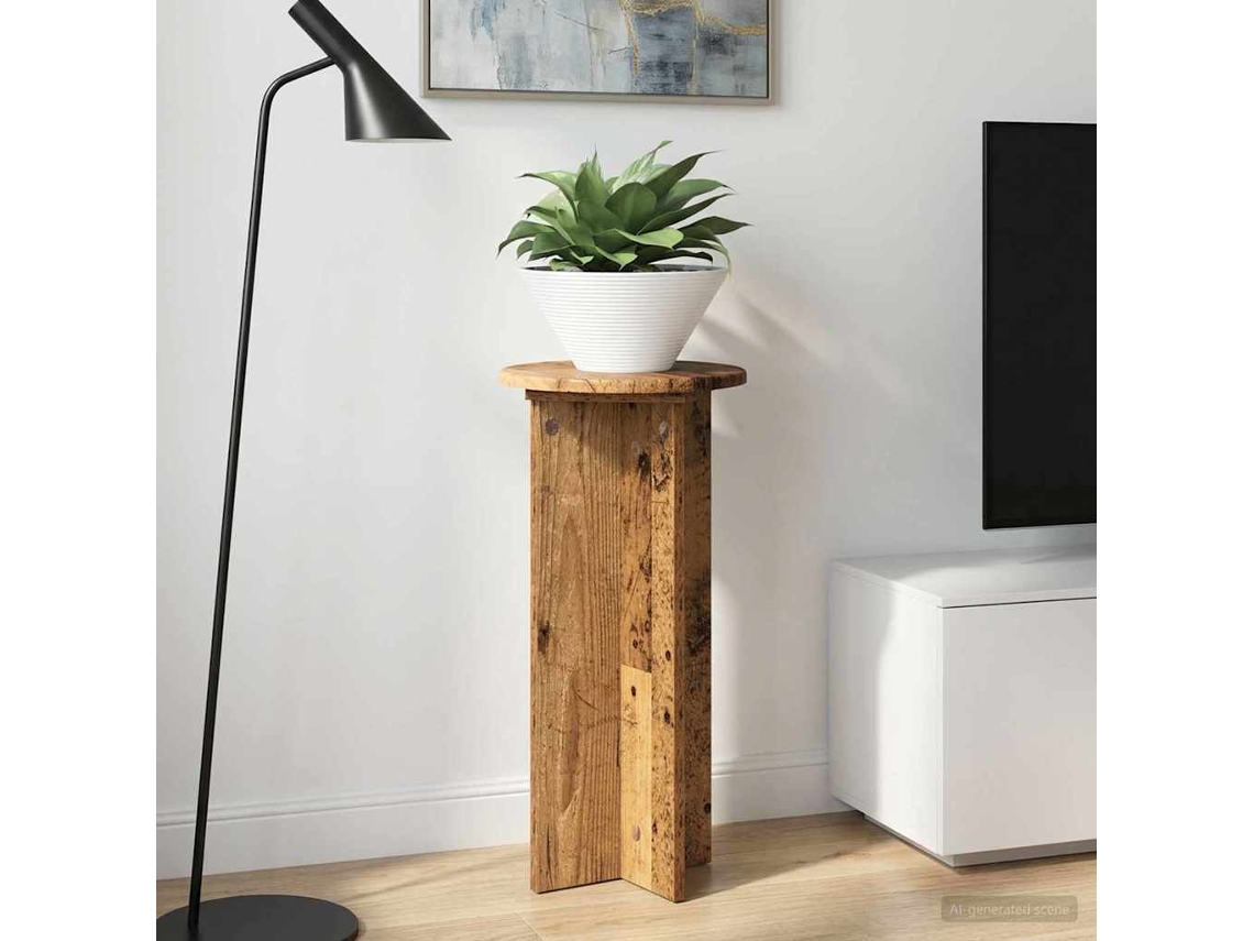 Vidaxl Suporte Para Plantas 2 Unid. Madeira Antiga 29,5 X 29,5 X 60 Cm