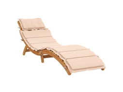 Sunlounger, Sunloungers Vidaxl Bege Madeira De Acácia (n/a)