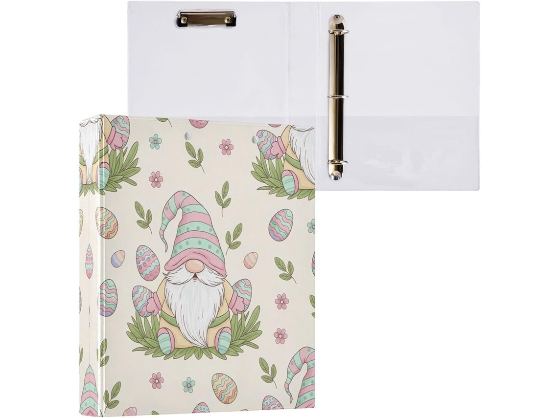 Pasta de 3 Argolas para Papel Tamanho Carta , Organizador Redondo com Prancheta, Suporte Pranc (27,9 X 21,6 Cm)