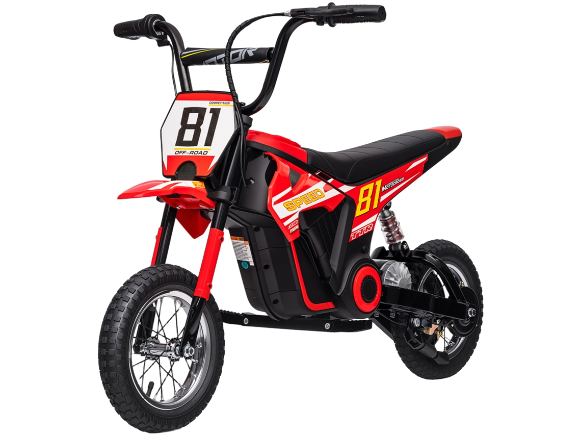 Mota Elétrica Infantil 24v Vermelho (250w, Velocidade 6 16km/h, Rodas 30,5cm, 8 12 Anos)