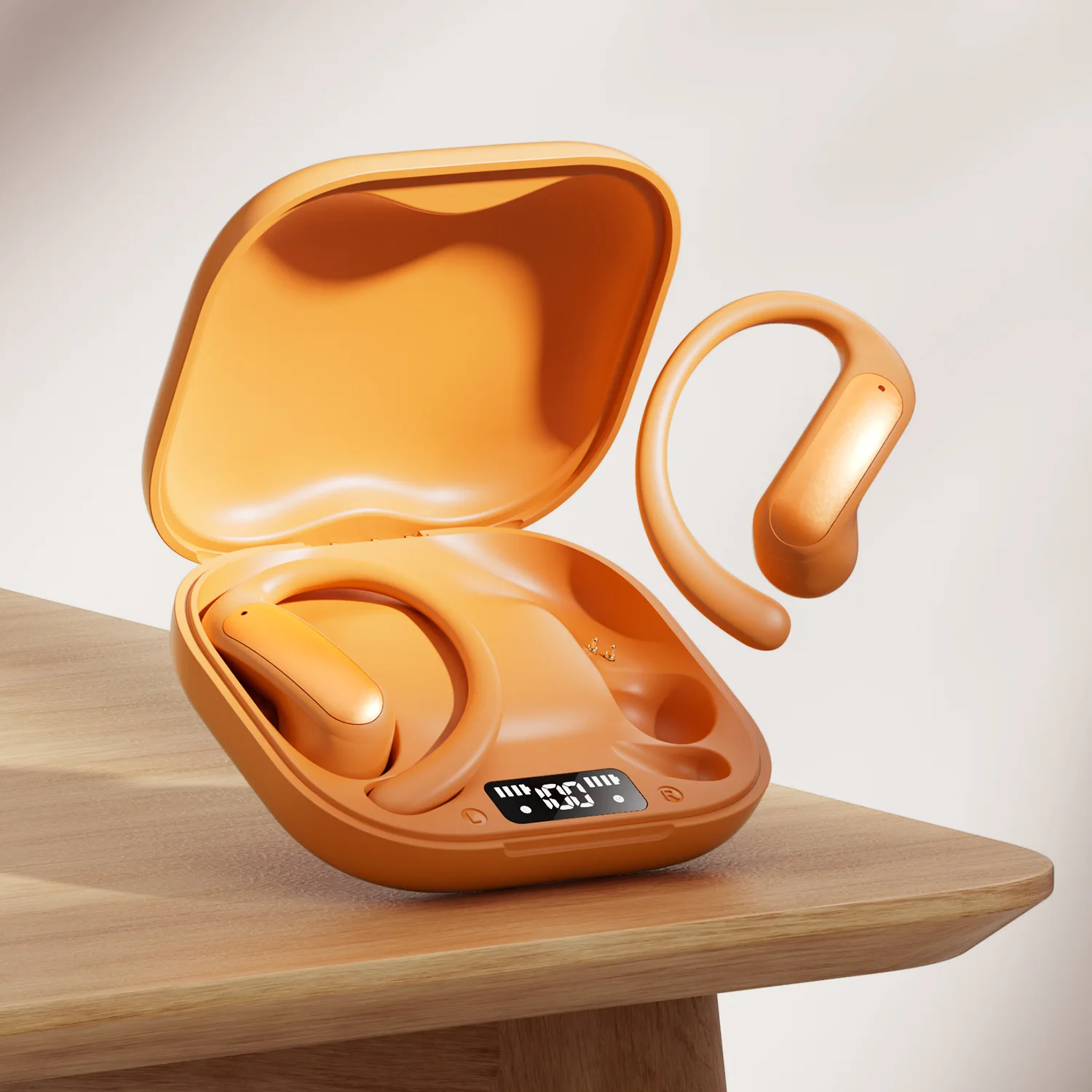 (amarelo) Fones De Ouvido Bluetooth 5.4 De Design Aberto, Com Visor E Graves Potentes.