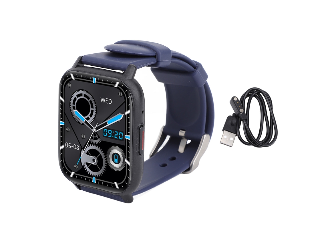 Relógio Inteligente Fitness Tracker Tela Touch 1.85" Ip67 Resistente À Água Para Android App Gloryfit Azul