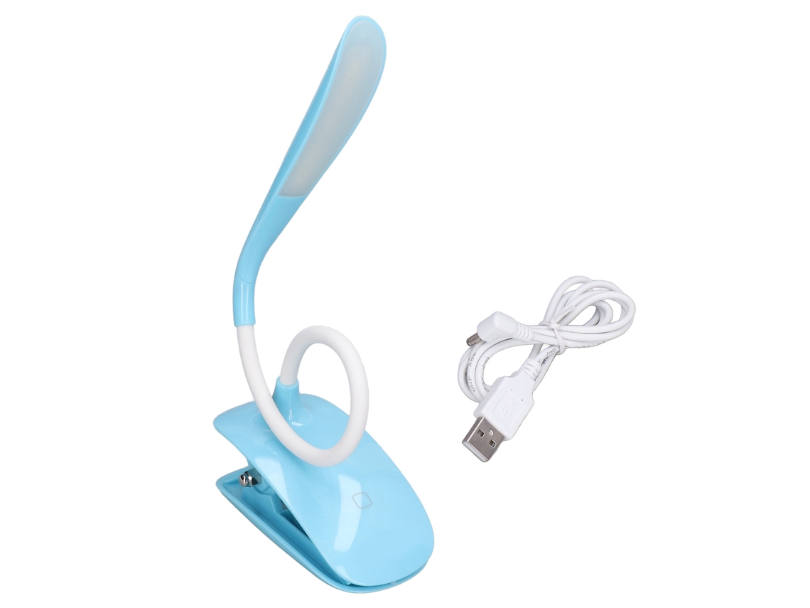 Rebe-lâmpada Led Recarregável Com Clip 3 Modos Pescoço Flexível Luz De Leitura Usb Para Dormitório Escritório