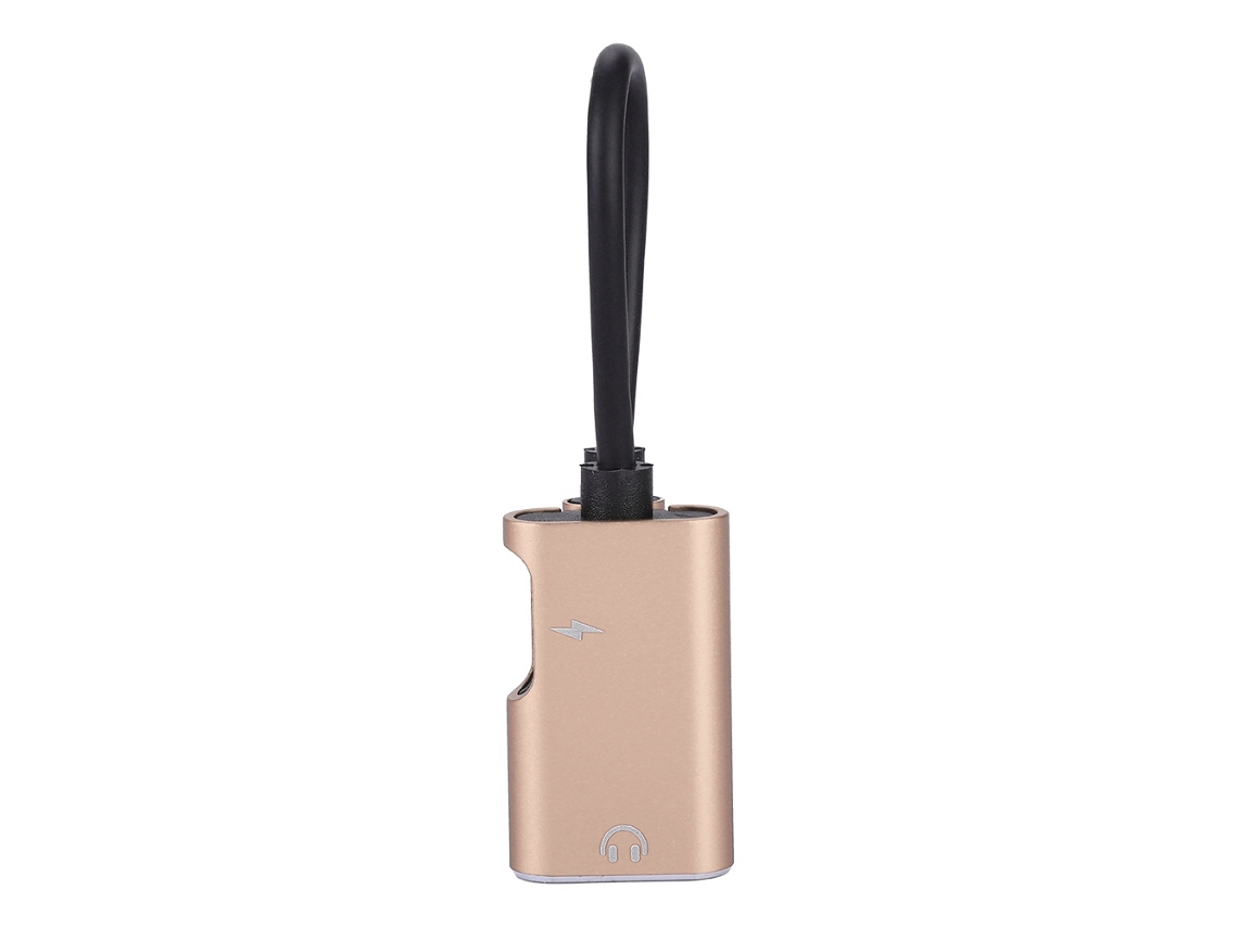 Adaptador de Carregamento e Áudio LAXISCREED 3.5mm Ouro