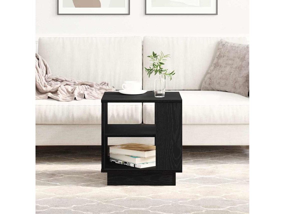 Vidaxl Mesa De Centro Carvalho Preto 40 X 40 X 43 Cm