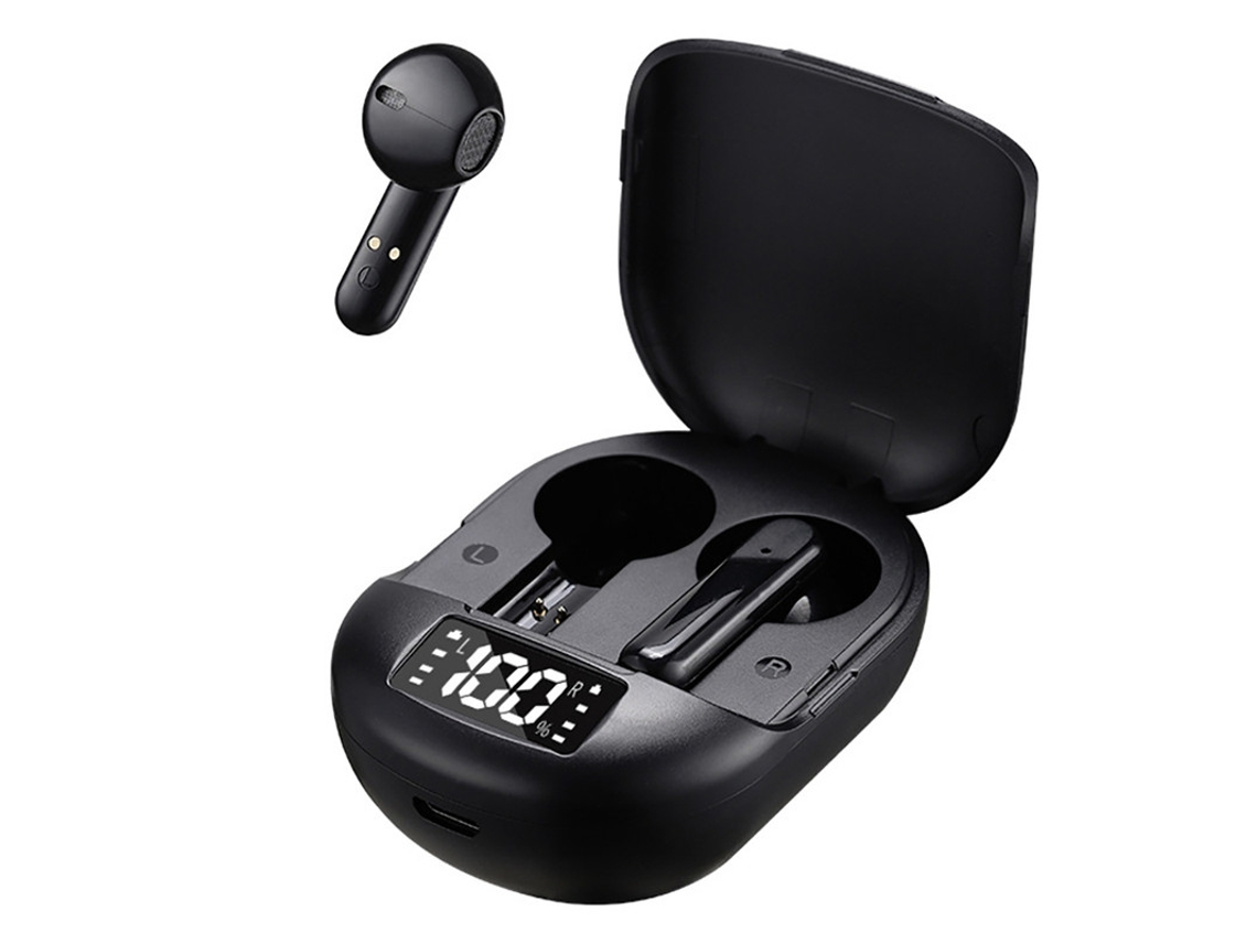 Fones De Ouvido Sem Fio Bluetooth, Estéreo Hifi, Fones De Ouvido Esportivos À Prova Dágua, Preto