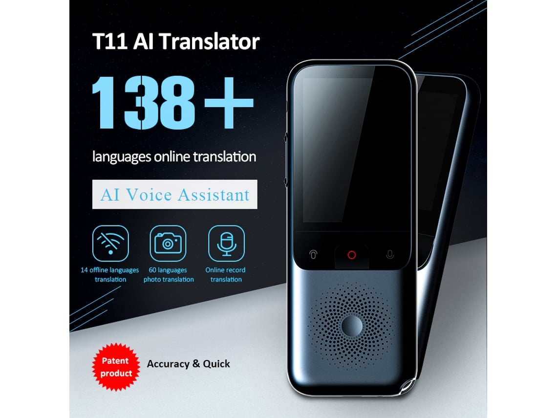 T11 tradutor de língua em tempo real tradutor de voz inteligente portátil  multi-idioma foto instantânea