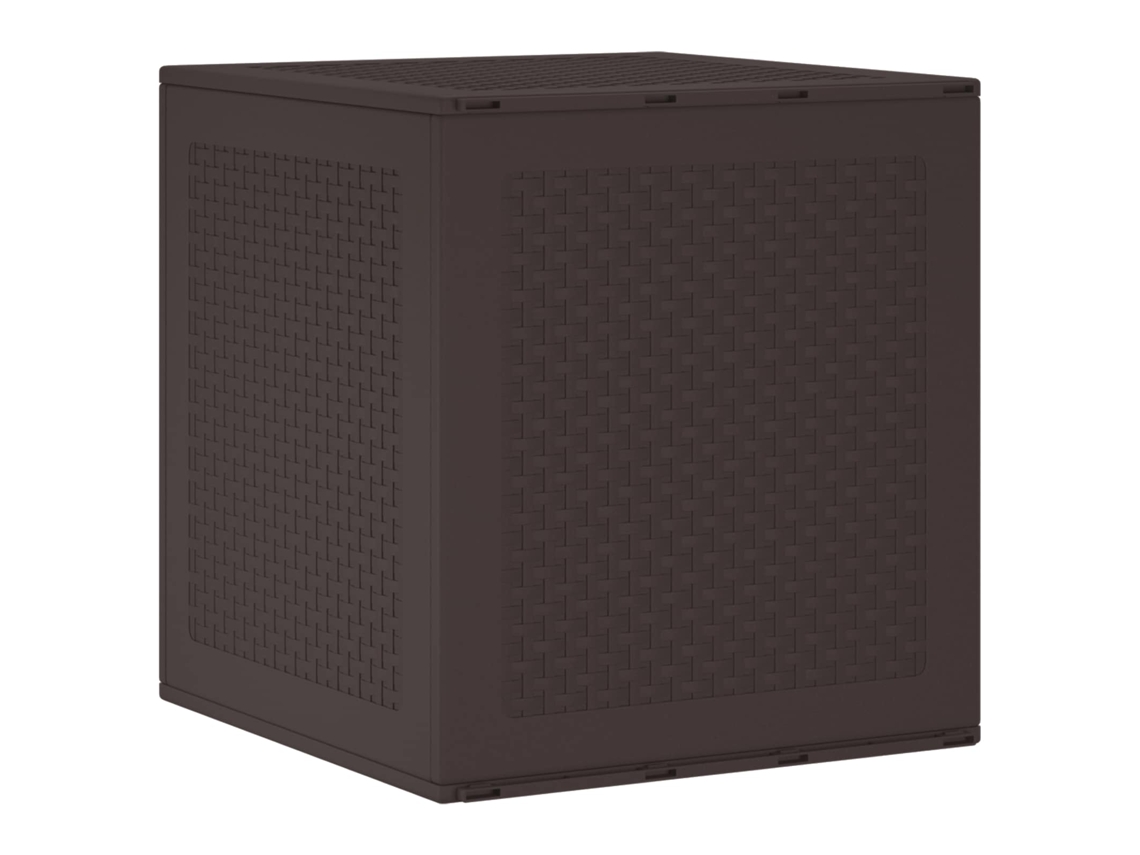 Vidaxl Caixa De Armazenamento Castanho 55 X 53 X 57 Cm Polipropileno