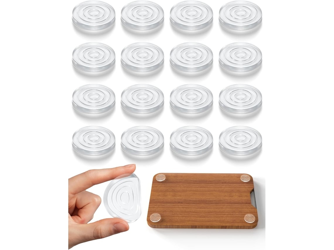Pacote Com 16 Pés Antiderrapantes De 4 Cm (1,6 Polegadas) Para Tábua De Corte, Almofadas De Silicone Autoadesivas.