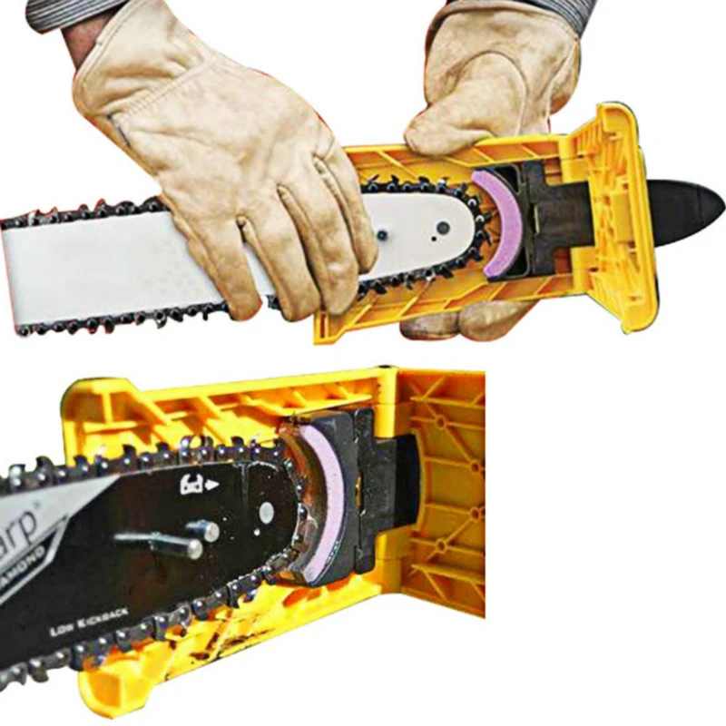 Ferramenta de Afiar Motosserra com Dentes e Pedra Amolar Azul 22× 14× 3cm BRILVIBERA