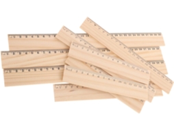 Lurelia Régua De Madeira 24 Peças 15 Cm Com Durável E Resistente Para Escola