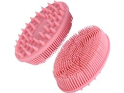 Escova De Banho Manual Silicone Gatuida 2 Peças Para Limpeza E Massagem No Chuveiro