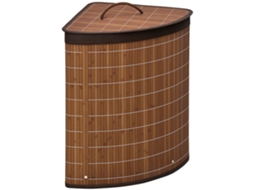 Cesto para Roupas Sujas de Bambu 55l-cesta para Roupa em Forma de Leque 38x38x57cm Marrom BTFORUS