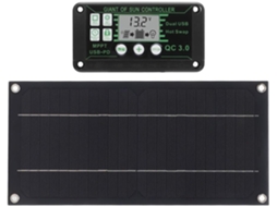 Painel Solar Monocristalino De 600 W - Bateria De 18 V - Controlador De Carregamento