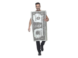 2026 fantasia de Dólar para Adultos Macaco de Bilhete Halloween Carnaval Festa Cosplay Unissex Tamanho Único Poliéster