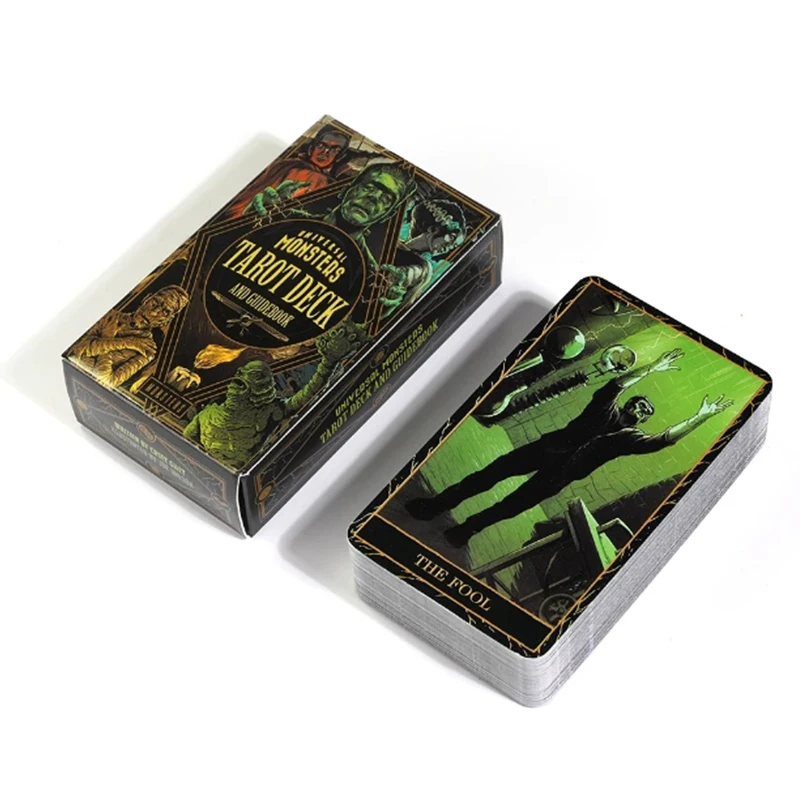 78 Cartas De Tarô Dos Monstros Da Universal Pictures, Medindo 10,5 X 6,3 Cm.