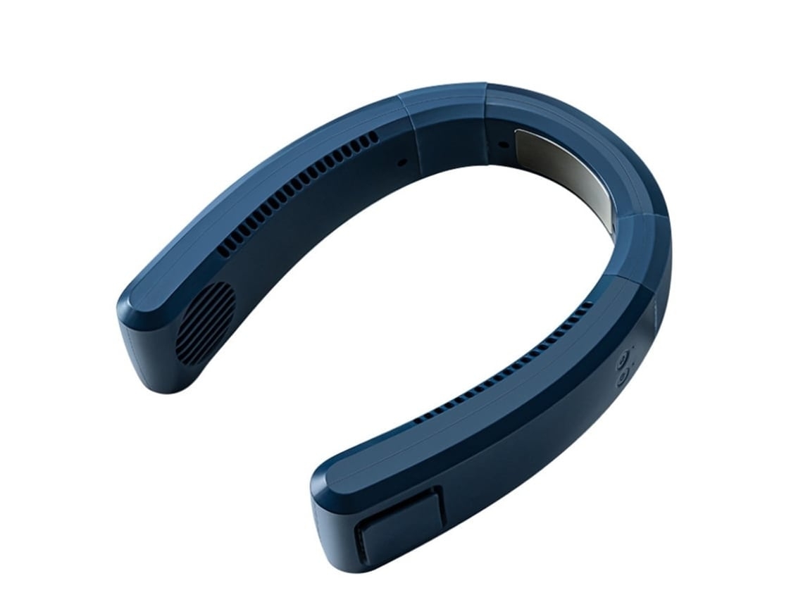 Ar Condicionado De Pescoço Ventilador De Pescoço Portátil Com Chip De Refrigeração Semicondutor Azul Lalamoli