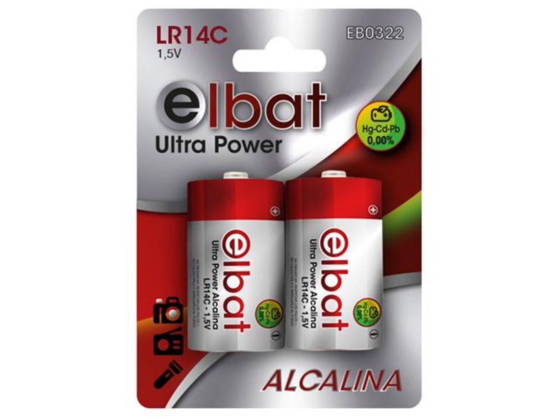 Pack de 2 Pilhas Alcalinas Lr14C ELBAT