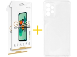 Capa e 2 Películas de Vidro Samsung A32 5G SKYHE Silicone Líquido Transparente