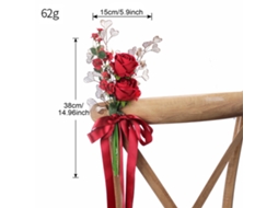 Flor De Cadeira Simulação Para Casamento Ocidental Burgundy