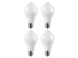 Pacote com 4 Lâmpadas Led E27 Sensor de Movimento e Sensor Pir de 9w BRILVIBERA